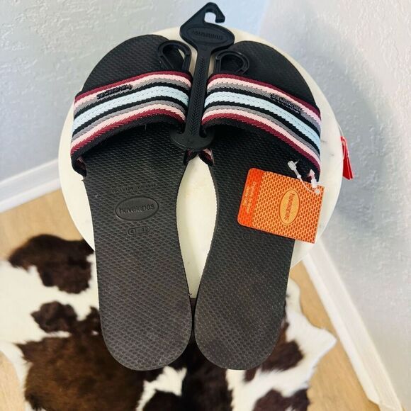 Havaianas Women's You Malta Mix Slide Sandal, Size‎ 9, Black/Multi, NWT - Picture 5 of 15